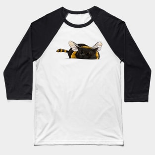 Fuzzy Little Bumblebee Kitty Baseball T-Shirt